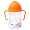 B.box Bidon ze słomką 240 ml Pomarańczowy