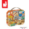 Janod Puzzle w walizce Plac budowy