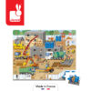Janod Puzzle w walizce Plac budowy - obrazek 3