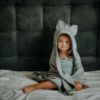 MyMemi Bambusowy ręcznik light grey rabbit - obrazek 3