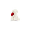 Jellycat Króliczek Kremowy z Czerwonym Sercem 18 cm - obrazek 2