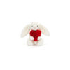 Jellycat Króliczek Kremowy z Czerwonym Sercem 18 cm - obrazek 4