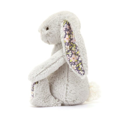 Jellycat Króliczek z Kwiecistymi Uszami Srebrny „Bloom” 31 cm - obrazek 3