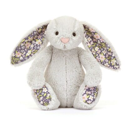 Jellycat Króliczek z Kwiecistymi Uszami Srebrny „Bloom” 31 cm - obrazek 2