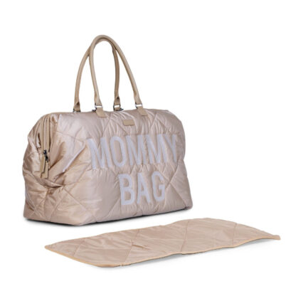 Childhome Torba Mommy Bag Pikowana Beżowa - obrazek 8