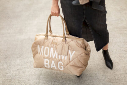 Childhome Torba Mommy Bag Pikowana Beżowa - obrazek 11