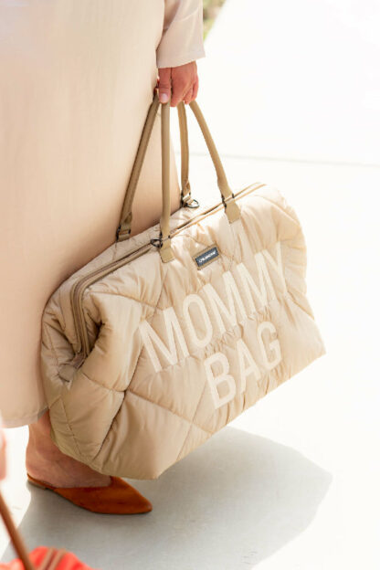 Childhome Torba Mommy Bag Pikowana Beżowa - obrazek 20