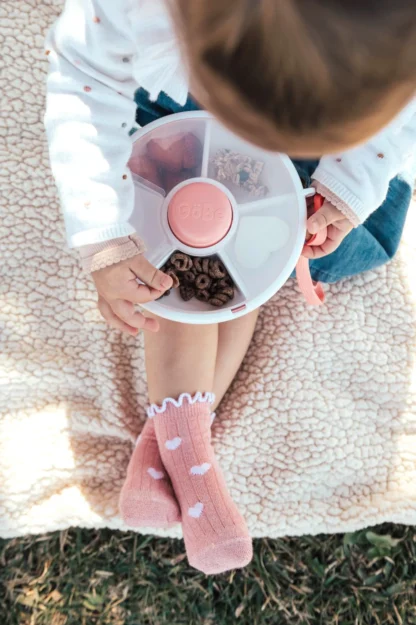 GOBE SNACK SPINNER pojemnik na przekąski Coral Pink - obrazek 7