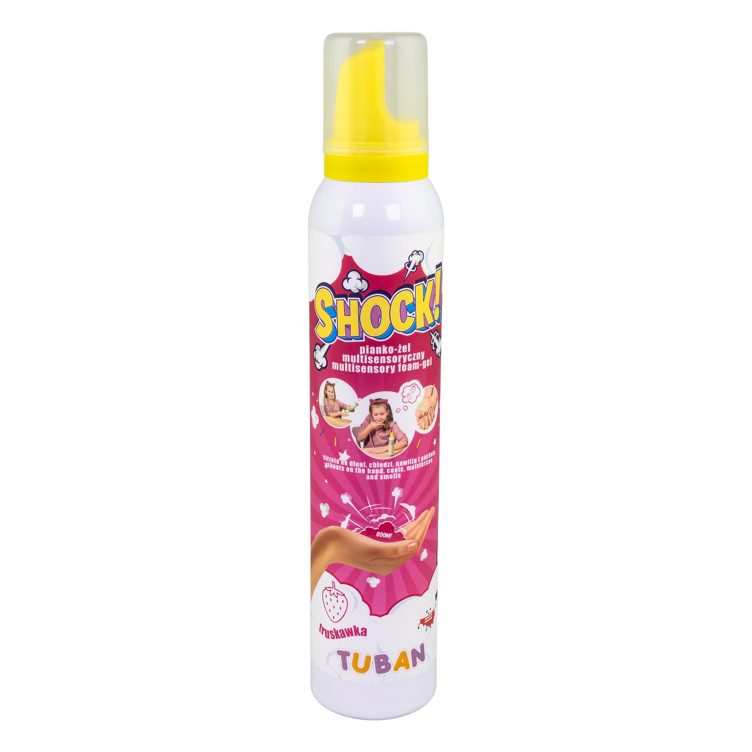 TUBAN SHOCK! Multisensoryczny pianko-żel Truskawka 200 ml