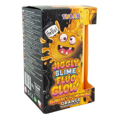 TUBAN Jiggly Slime Fluo Glow Pomarańczowy 430 g - obrazek 3