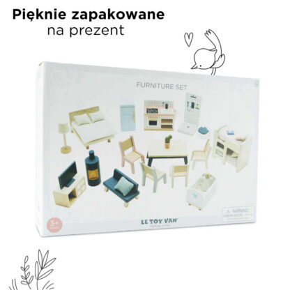 Le Toy Van Drewniane mebelki do domku dla lalek duży zestaw - obrazek 7