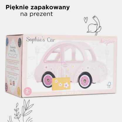 Le Toy Van Drewniany różowy samochód retro Sophie - obrazek 7