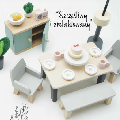 Le Toy Van Drewniane mebelki do domku dla lalek jadalnia Daisylane - obrazek 4