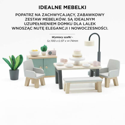 Le Toy Van Drewniane mebelki do domku dla lalek jadalnia Daisylane - obrazek 6