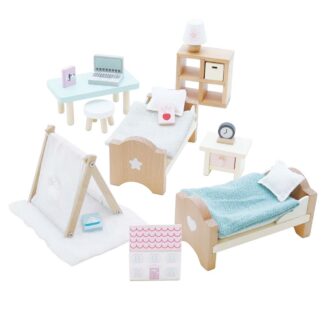 Le Toy Van Drewniane mebelki do domku dla lalek pokój dziecięcy Daisylane