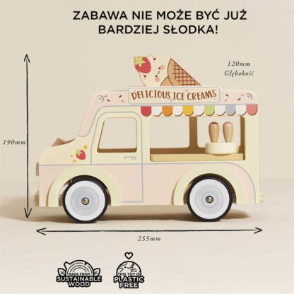 Le Toy Van Drewniany samochód, retro lodziarnia Dolly - obrazek 5