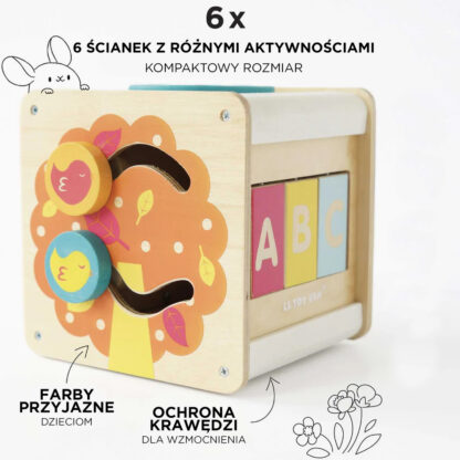 Le Toy Van Drewniana kostka edukacyjna - obrazek 3