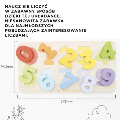 Le Toy Van Drewniane cyferki- zabawka edukacyjna dla dzieci - obrazek 5