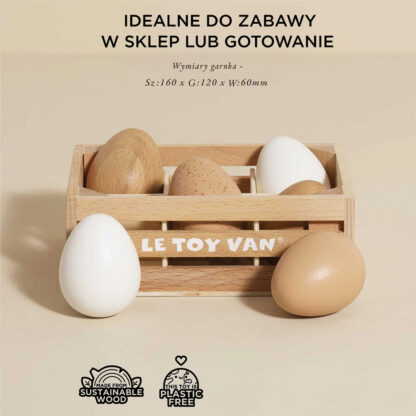 Le Toy Van Drewniane jajka w skrzynce - obrazek 4
