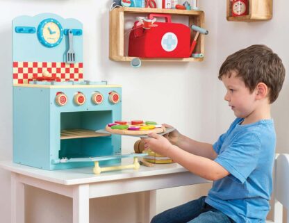 Le Toy Van Drewniana kuchnia dla dzieci niebieska - obrazek 4
