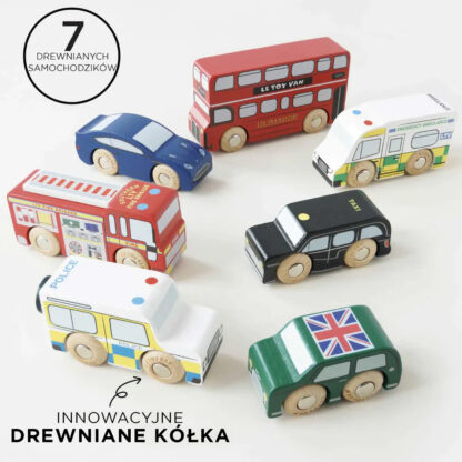 Le Toy Van Drewniane samochody zestaw Londyn - obrazek 3