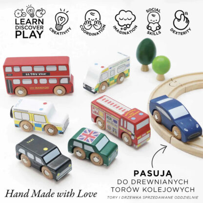 Le Toy Van Drewniane samochody zestaw Londyn - obrazek 5