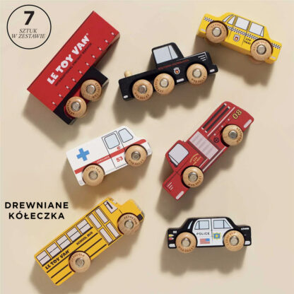 Le Toy Van Drewniane samochody zestaw Nowy Jork - obrazek 3