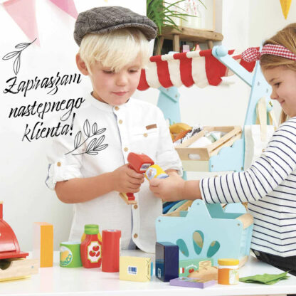 Le Toy Van Drewniany koszyk z zakupami i skanerem - obrazek 6