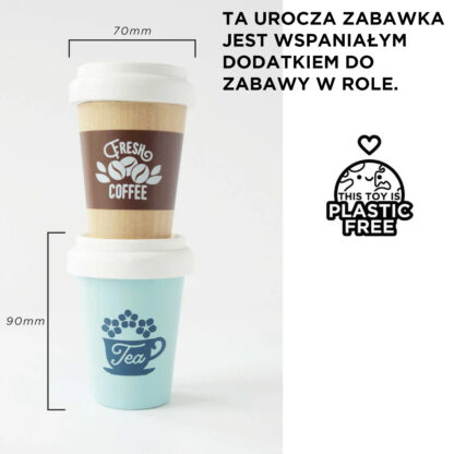Le Toy Van Drewniane napoje kawa i herbata zestaw - obrazek 5