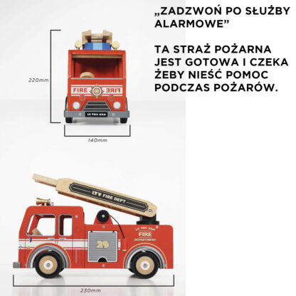 Le Toy Van Drewniany wóz strażacki - obrazek 4