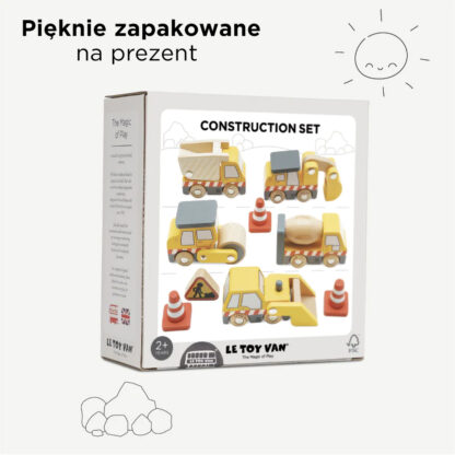 Le Toy Van Drewniane maszyny budowlane zestaw - obrazek 6