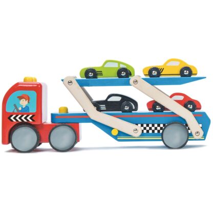 Le Toy Van Drewniana laweta i samochody sportowe