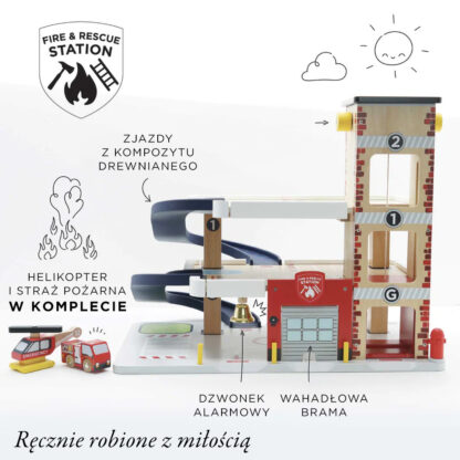 Le Toy Van Drewniany garaż wielopoziomowy- służby ratunkowe - obrazek 3