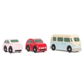 Le Toy Van Drewniane samochody zestaw retro