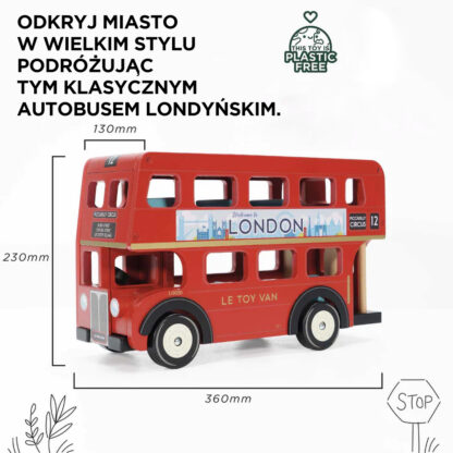 Le Toy Van Drewniany piętrowy autobus Londyn - obrazek 5