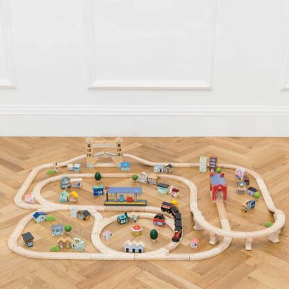 Le Toy Van Drewniana kolejka City zestaw 120 elementów - obrazek 7
