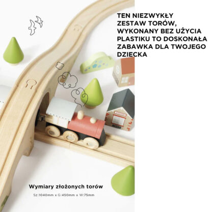 Le Toy Van Drewniana kolejka zestaw 40 elementów - obrazek 7