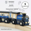 Le Toy Van Drewniany pociąg Twilight zestaw z wagonami - obrazek 3