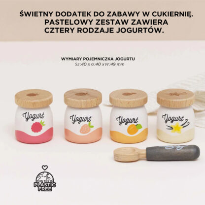 Le Toy Van Drewniane jedzenie- jogurty - obrazek 4