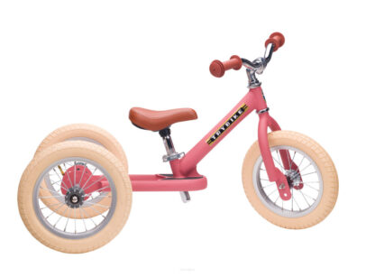 Pierwszy rowerek trójkołowy dziecięcy biegowy 2w1 różowy Trybike - obrazek 2