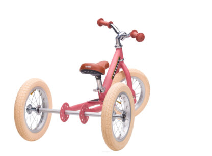 Pierwszy rowerek trójkołowy dziecięcy biegowy 2w1 różowy Trybike - obrazek 3