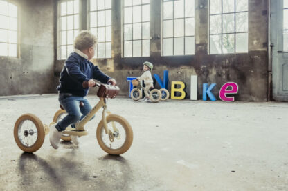 Pierwszy rowerek trójkołowy dziecięcy biegowy 2w1 kremowy Trybike - obrazek 6