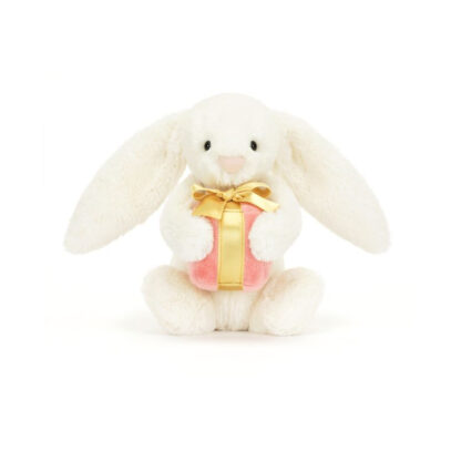 Jellycat Wesoły Króliczek z Prezentem 18 cm - obrazek 2