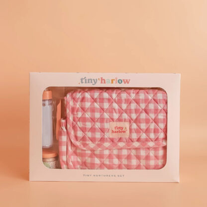 Tiny Harlow Torba z akcesoriami dla lalek Pink Gingham - obrazek 2