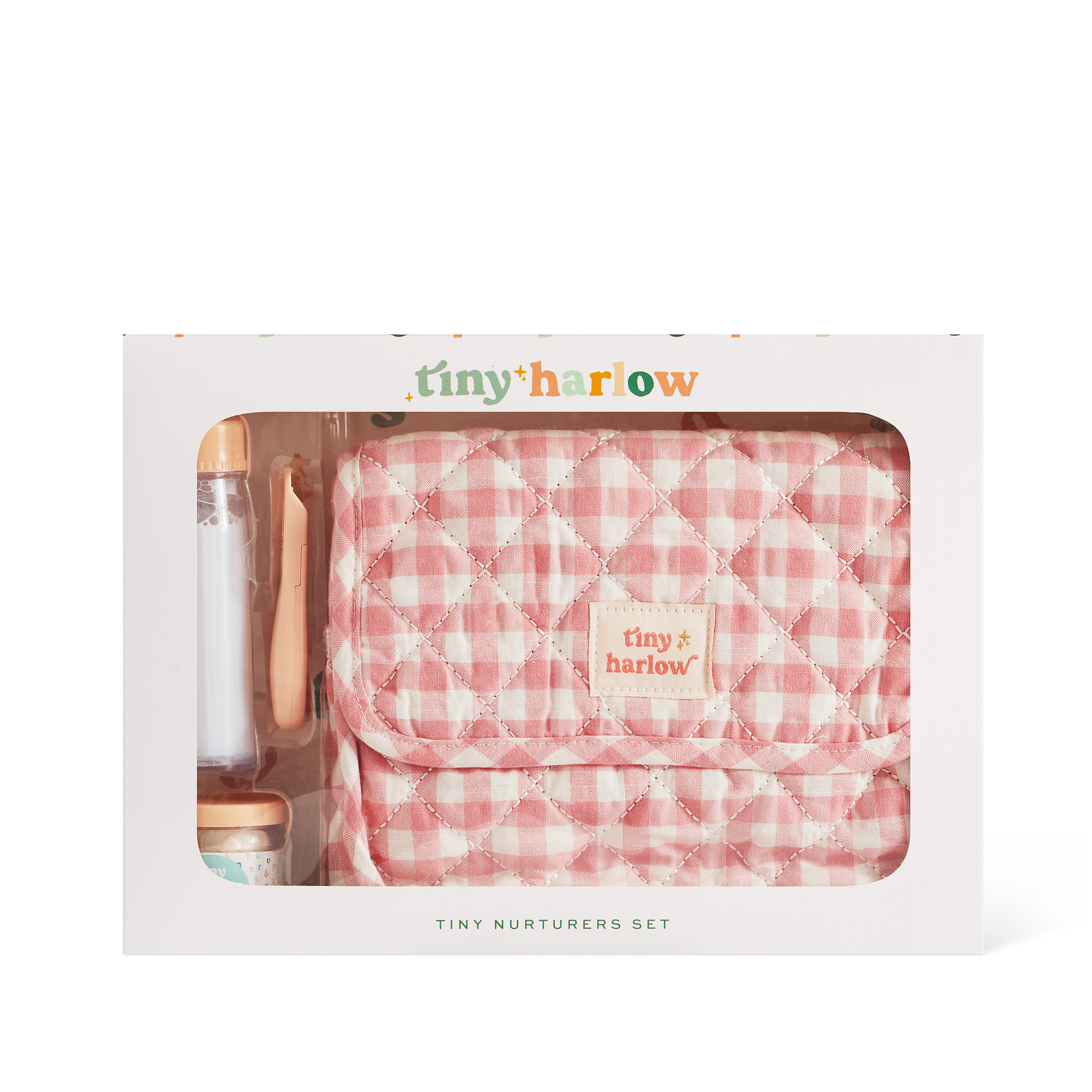 Tiny Harlow Torba z akcesoriami dla lalek Pink Gingham - obrazek 3