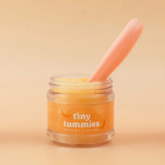 Tiny Harlow Zestaw Tiny Tummies Słoiczek i Łyżeczka, Banan