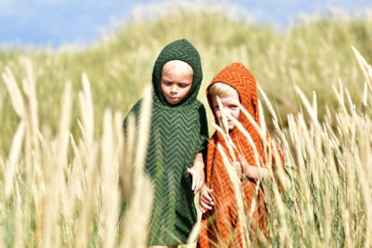 Filibabba Poncho Zigzag Dark Green - obrazek 4