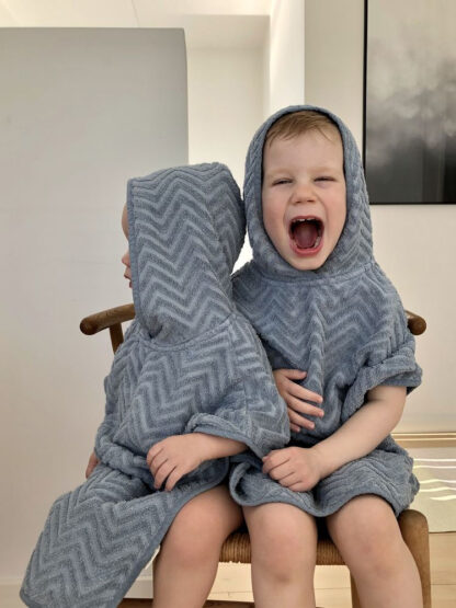 Filibabba Poncho Zigzag Powder Blue - obrazek 3