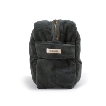 Filibabba Kosmetyczka mała Sztruks Pine Green - obrazek 3