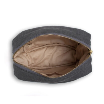 Filibabba Kosmetyczka mała Sztruks Stone Grey - obrazek 4
